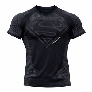 YOUNGLA (SOLD OUT) - 4117 - SUPERMAN COMPRESSION TEES - BLACK - MEDIUM NEW